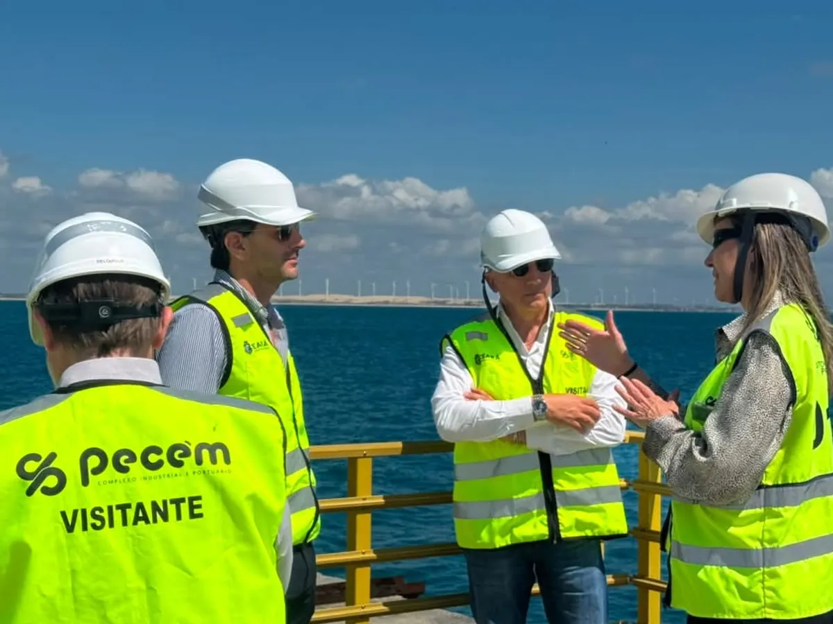 Technical visit to the Pecém industrial and port complex, with the wind farm in the background