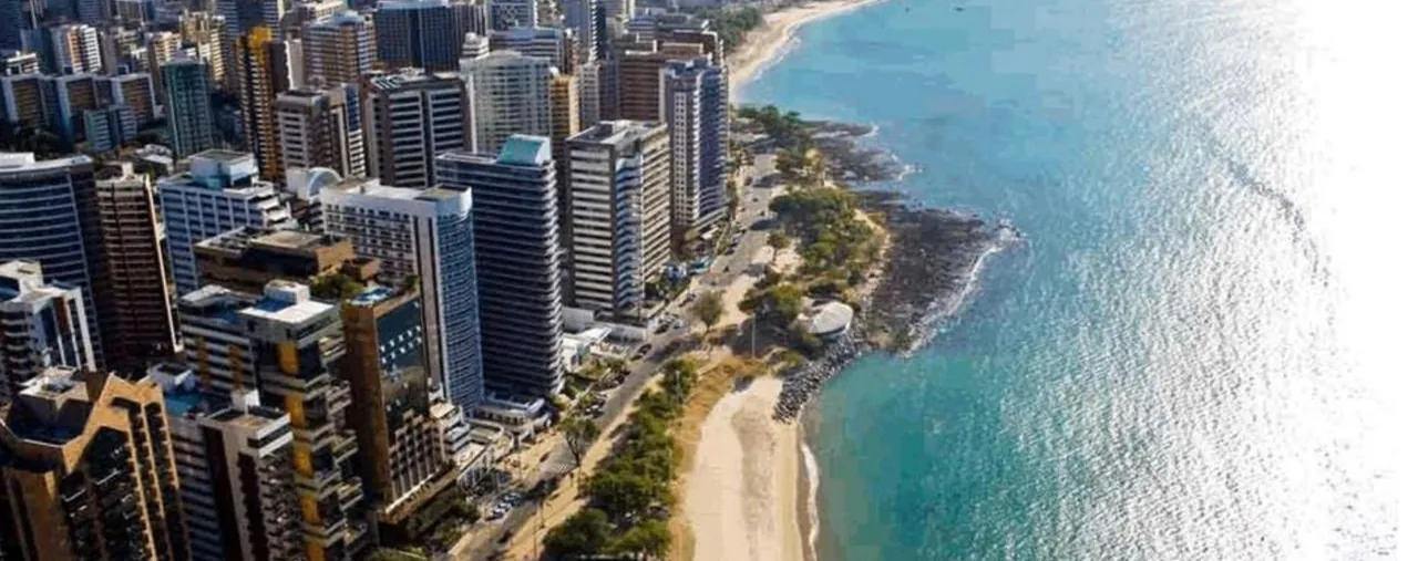 Aerial view of the Fortaleza waterfront, capital of the State of Ceará
